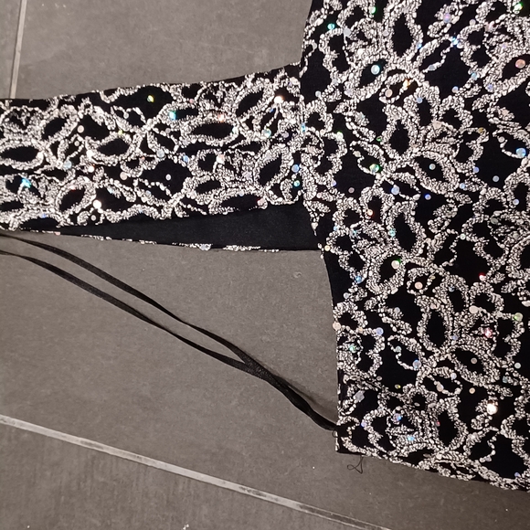 R&M Richards Elegant Black and White Sleeveless Dress 22w - Picture 5 of 5